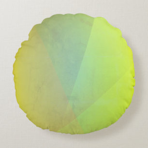 Moderne geelgeometrische gradatie rond kussen