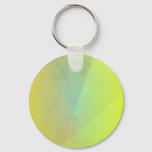 Moderne geelgeometrische gradatie sleutelhanger (Voorkant)