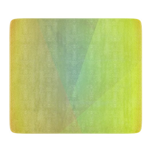 Moderne geelgeometrische gradatie snijplank (Voorkant)