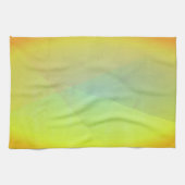 Moderne geelgeometrische gradatie theedoek (Horizontaal)