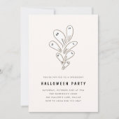 Moderne Geesten Halloween Party Minimale Uitnodigi Kaart (Voorkant)