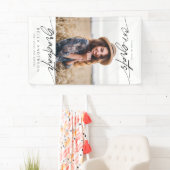 Moderne Gefeliciteerd Afgestudeerd Afstudeerscript Spandoek (Insitu)