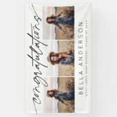 Moderne Gefeliciteerd Afstuderen Script 3 Foto Spandoek (Verticaal)