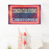 Moderne Gefeliciteerd Afstuderen Spandoek (Insitu)