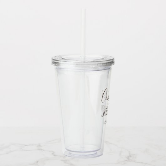 Moderne Gefeliciteerd Klasse van Gepersonaliseerd Acryl Drinkbeker (Rechts)