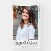 Moderne gefeliciteerd met het Afstuderen fotoscrip Spandoek (Verticaal)