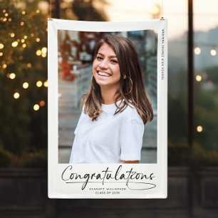 Moderne gefeliciteerd met het Afstuderen fotoscrip Spandoek