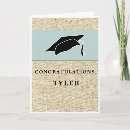 Moderne Gefeliciteerd Rustiek Afstuderen Kaart (Voorkant)