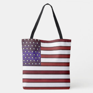 Moderne gegraveerde Amerikaanse vlag Draagtas