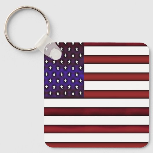 Moderne gegraveerde Amerikaanse vlag Sleutelhanger (Voorkant)