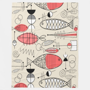 Moderne, geïnspireerde viskunst uit de middeleeuwe fleece deken