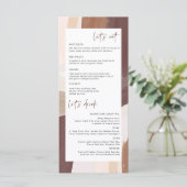 Moderne gekruide terracotta | Trouwmenu Menu (Staand voorkant)