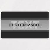 Moderne gelaagde tekst | Zwart en grijs Labels (Design 2)