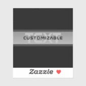 Moderne  gelaagde tekst | Zwart en grijs Sticker (Vel)