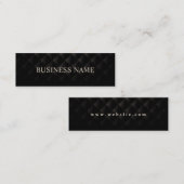 Moderne gelaagde zwarte leder Professional Mini Visitekaartje (Voorkant / Achterkant)