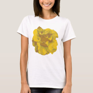 Moderne Gele Camellia Bloem T-Shirt