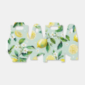 Moderne gele citroenvormige bloemenscript bruidssh bedankdoosjes (Uitgevouwen)