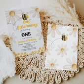 Moderne gele Daisy Bee Onze Honey Verjaardag Kaart