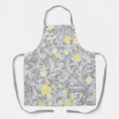 Moderne, gele en grijze Zuurbloemen Schort (Voorkant)