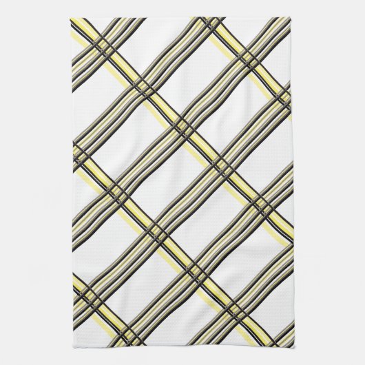 Moderne gele geruite handdoek (Verticaal)