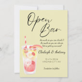 Moderne gele grappige foto save the date (Voorkant)