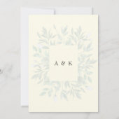 Moderne Gele Groenery Bride Parents Wedding Kaart (Achterkant)