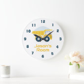 Moderne Gele Kiptruck Grote Klok (Huis)