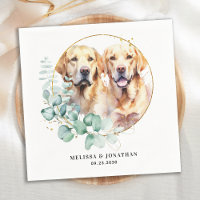 Moderne Gele Labrador Retriever Pet Dog Bruiloft