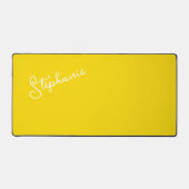 Moderne gele minimalistische gepersonaliseerde scr bureaumat (Voorkant)