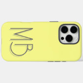 Moderne Gele Monogram Initialen Hedendaags Case-Mate iPhone Case (Achterkant (horizontaal))