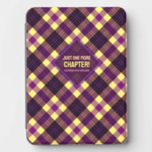 Moderne Gele Paarse Bruine Tartan Schotse Ruit Cus