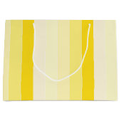 Moderne gele Sjabloon met trendy streping Groot Cadeauzakje (Voorkant)