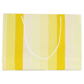 Moderne gele Sjabloon met trendy streping Groot Cadeauzakje (Achterkant)