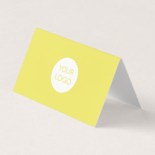 Moderne gele Visitekaartjes met Logo