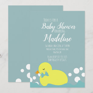 Moderne gele warme baby shower uitnodiging voor ee