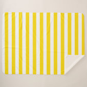 Moderne gele witte streped Sjabloon groot Sherpa Deken (Voorkant (horizontaal))