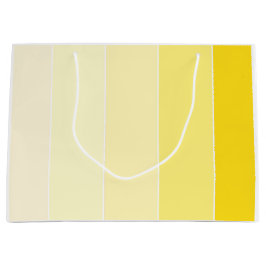 Moderne gele witte strepen Stijlvolle Sjabloon Groot Cadeauzakje