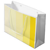 Moderne gele witte strepen Stijlvolle Sjabloon Groot Cadeauzakje (Voorkant Gekanteld)