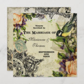 Moderne , gele zangdraden kaart (Voorkant / Achterkant)