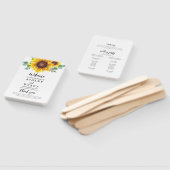 Moderne gele zonnebloem bruiloft handwaaier (Niet-gemonteerd)