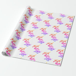 Moderne geloof hoop liefde kerstpapier cadeaupapier