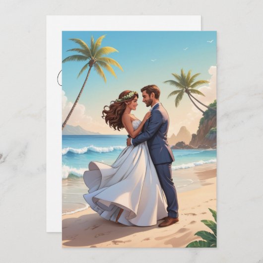 moderne gelukkig tot in lengte van dagen elopement kaart (Voorkant / Achterkant)