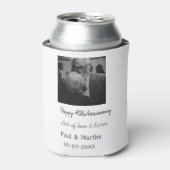 Moderne gelukkige 40ste verjaardag voeg naam datum blikjeskoeler (Blikje Voorkant)