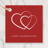 Moderne Gelukkige Valentijnsdag Rood Bedankjes Labels (Voorkant)