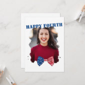 Moderne gelukkige vierde Amerikaanse onafhankelijk Kaart (Voorkant / Achterkant in situ)