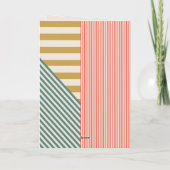 Moderne Gemengde Strepen Een Foto Kerst Feestdagen Kaart (Achterkant)