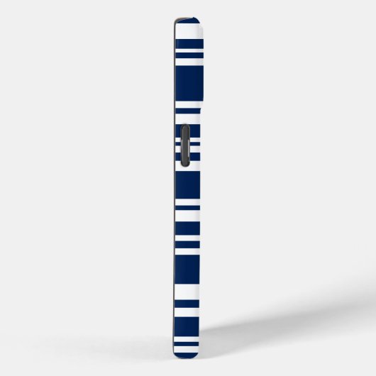 Moderne gemengde zeemacht en witte strepen Case-Mate iPhone case (Achterkant / Rechts)
