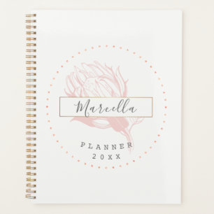 Moderne gemerkte roze bloemen planner