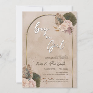 Moderne Gender Reveal   Minimalistische genderonth Kaart