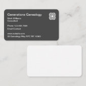 Moderne genealogie Theme Bui Visitekaartje (Voorkant / Achterkant)